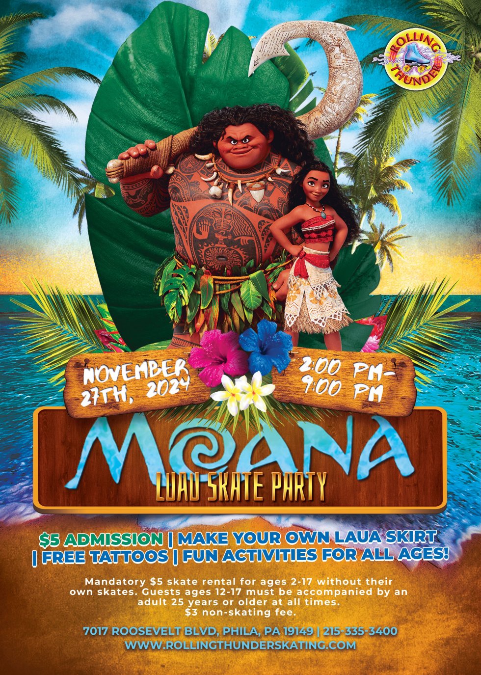 Moana Rolling Thunder Skating