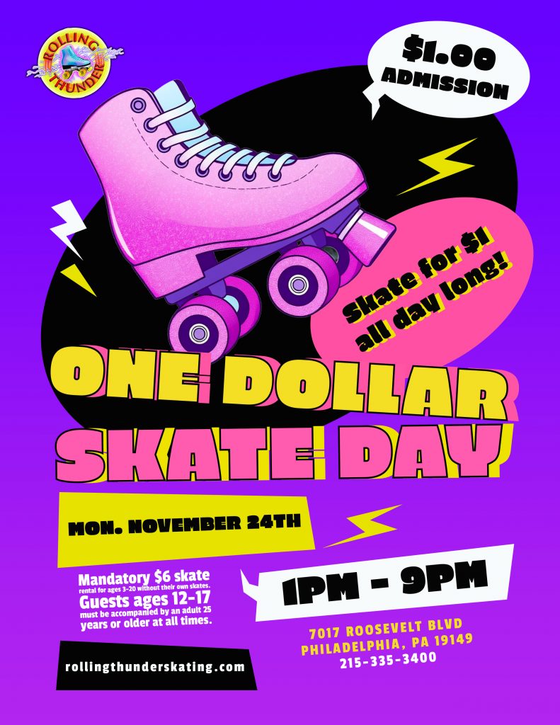 #RollerSkating #RollingThunderSkating #DollarSkateDay #PhillyFun #BudgetFriendly #SkateDay #FamilyFun