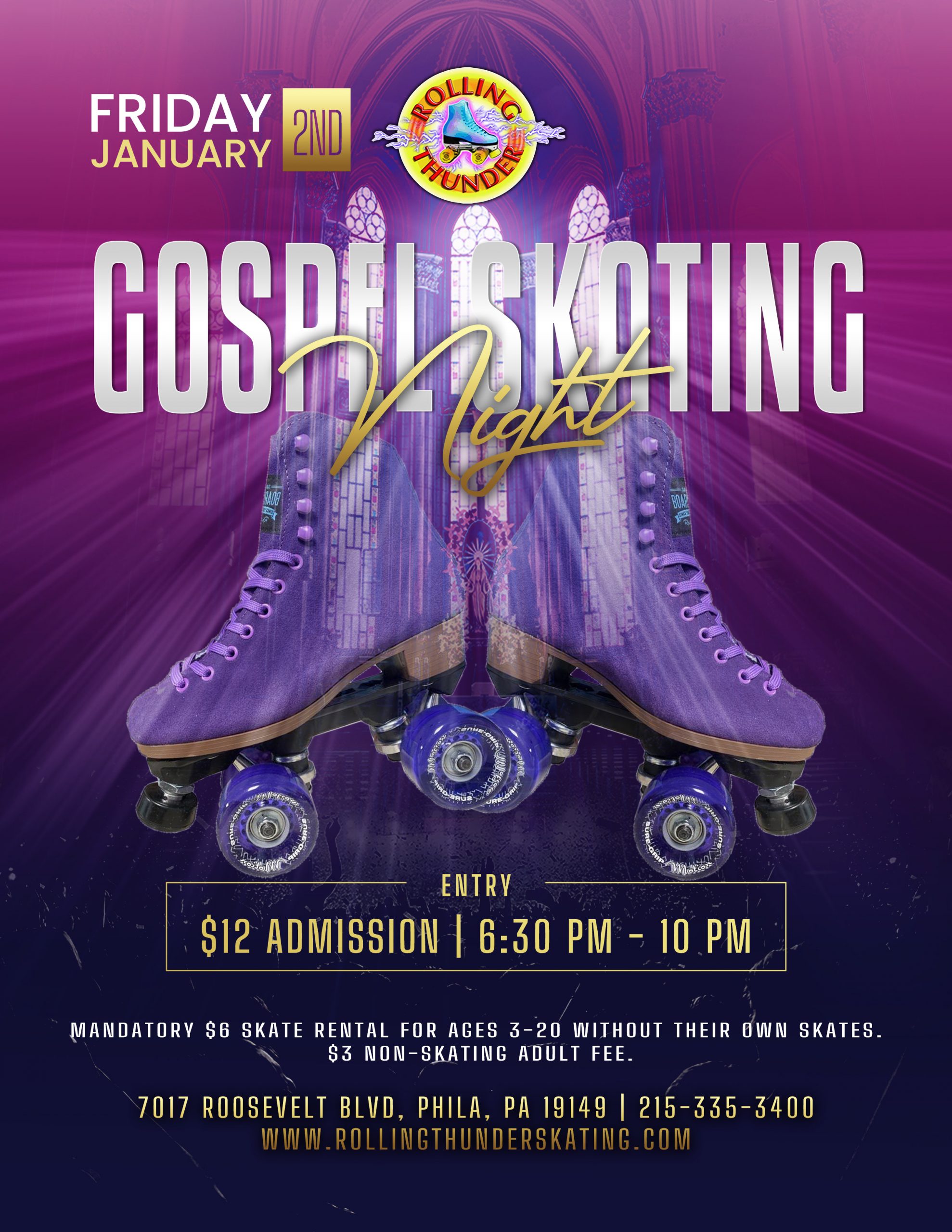 #RollingThunderSkating #GospelSkate #FaithAndFun #FamilyNight #PhillyEvents #RollerSkating #ThingsToDoWithKidsNearMe #PositiveVibes