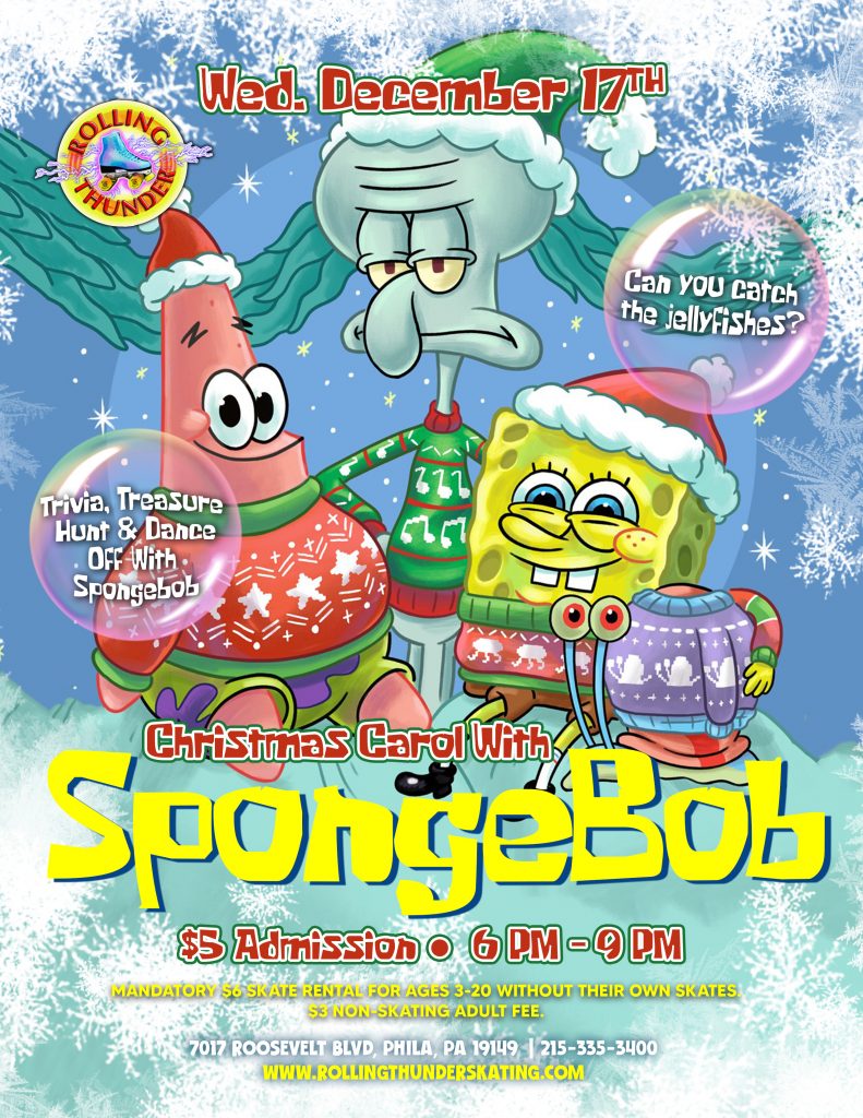 #RollingThunderSkating #PhillyFun #FamilyFun #SpongeBob #ChristmasCarol #ThingsToDoWithKidsNearMe